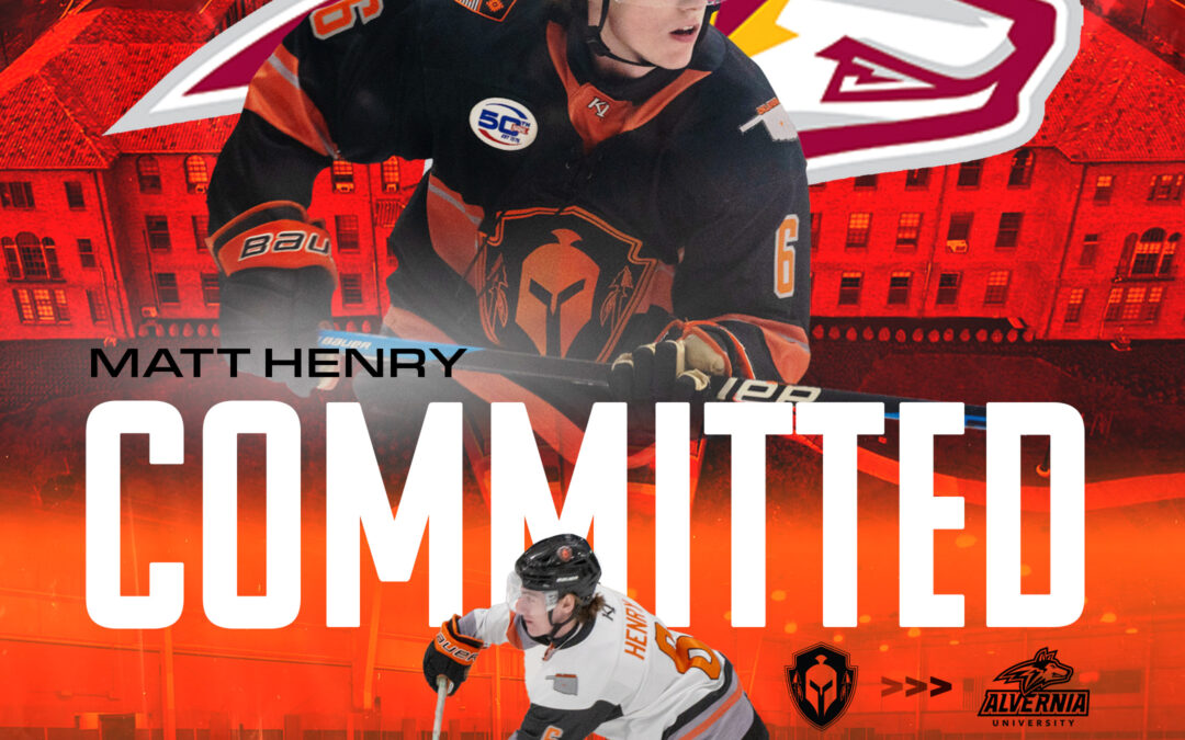 DEFENSEMAN MATT HENRY MAKES COMMITMENT TO PLAY COLLEGE HOCKEY AT ALVERNIA UNIVERSITY
