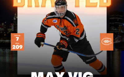 FORMER WARRIOR MAXON VIG SELECTED IN NHL DRAFT